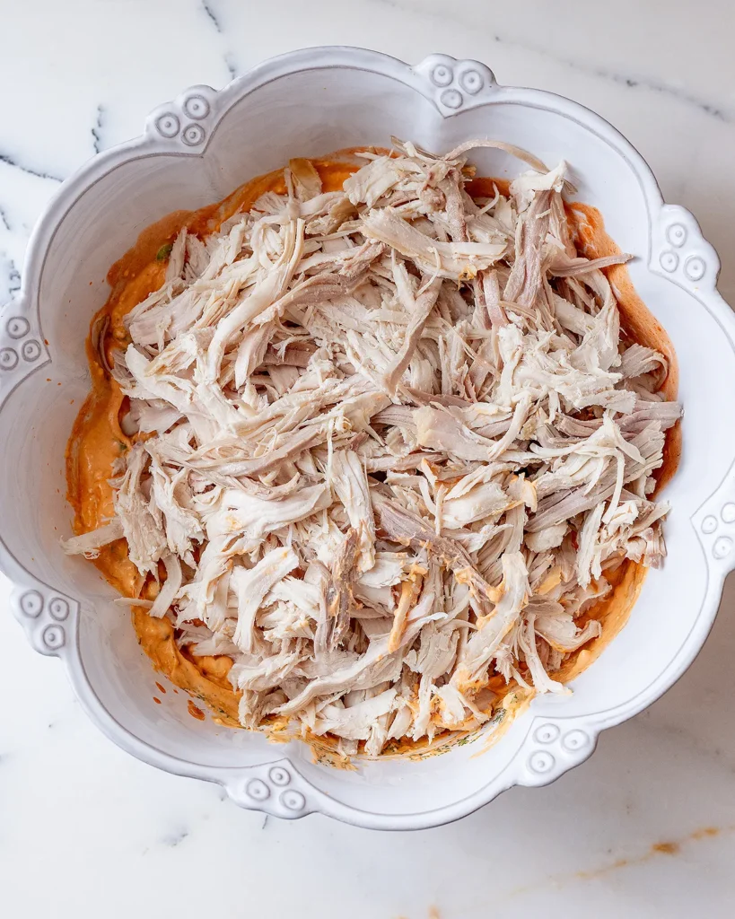 Add turkey to dip