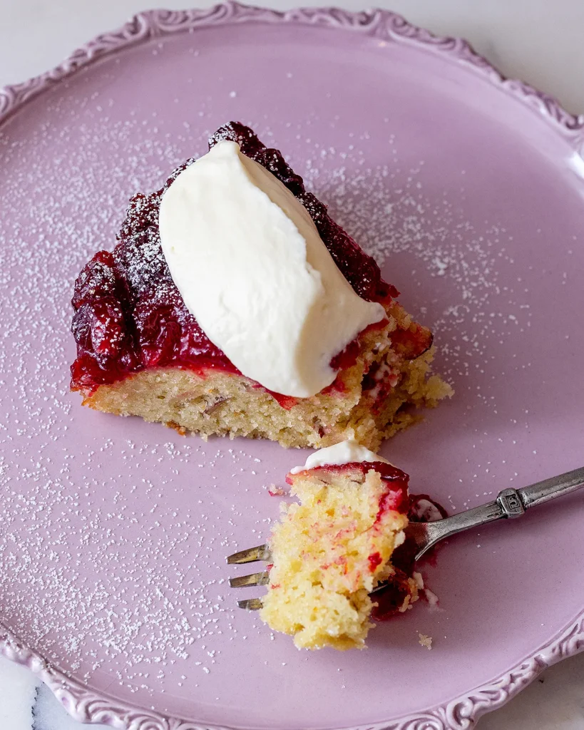 Cranberry upside down cake