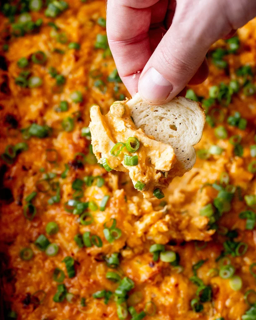 Crostini with Buffalo turkey dip