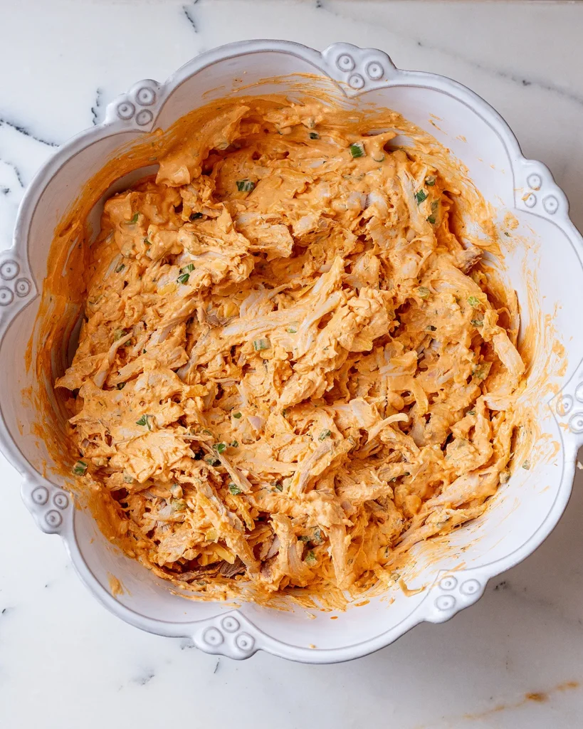 Mix the Buffalo turkey dip