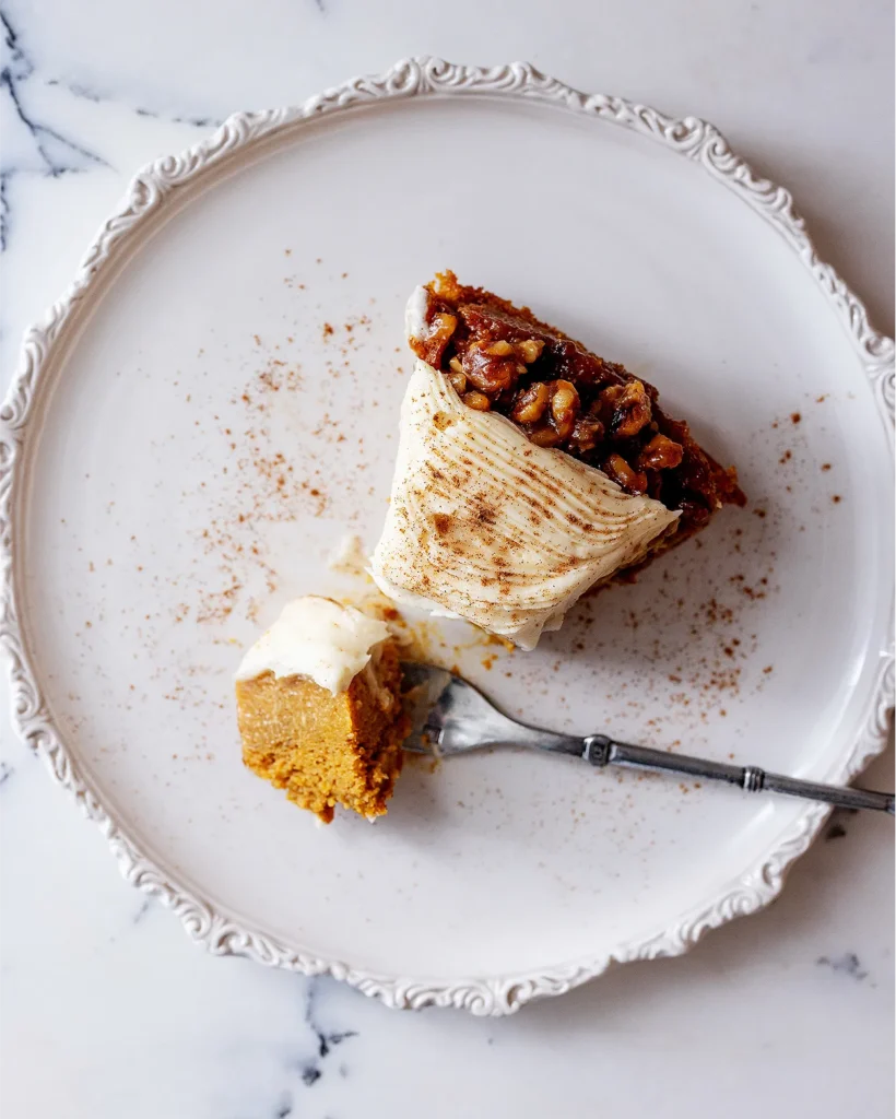 Pumpkin cake with maple cream cheese