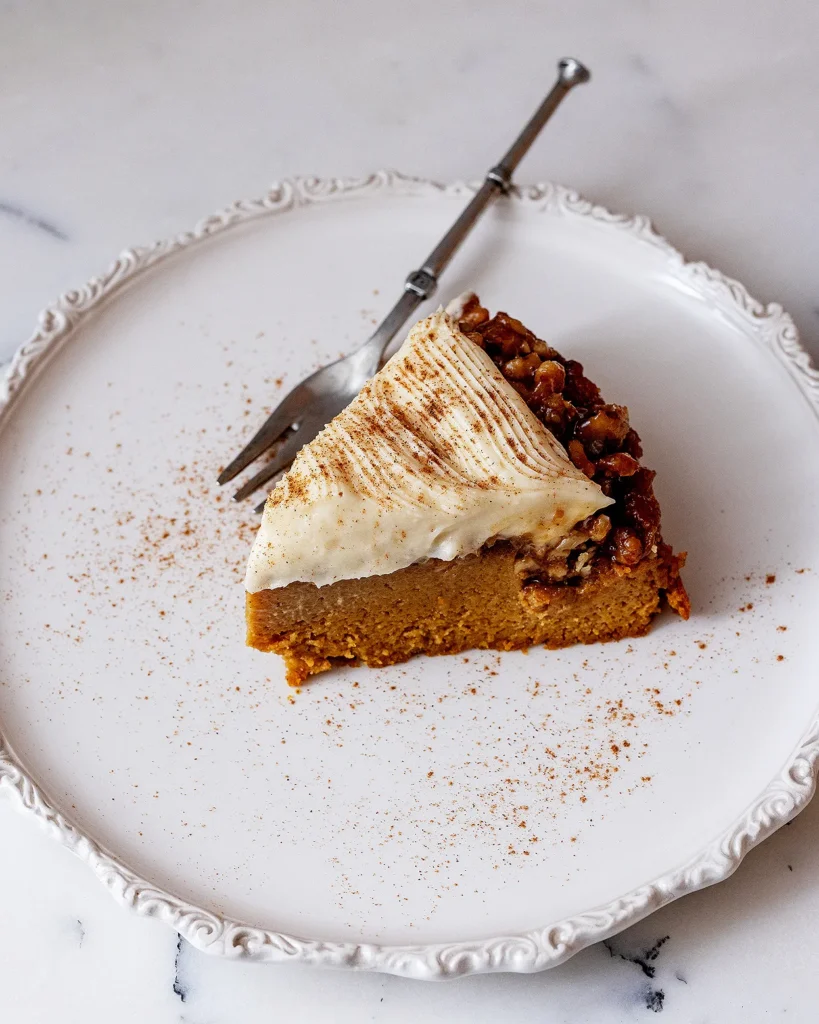 Pumpkin walnut upside-down cake recipe