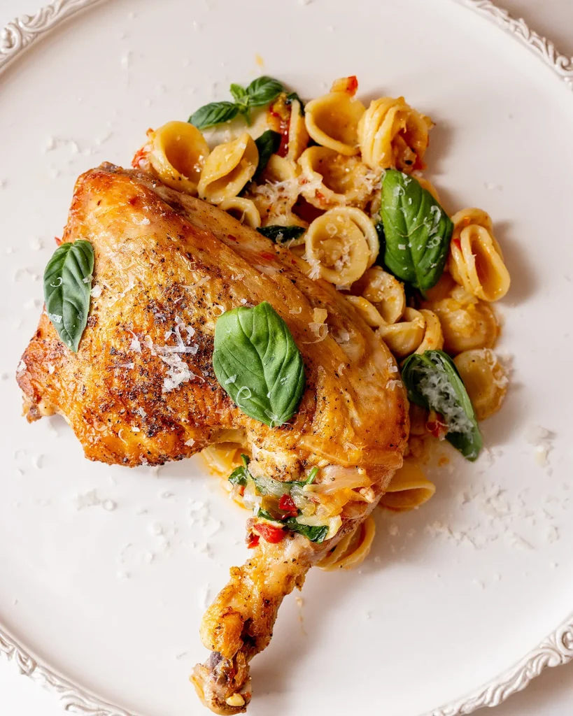 Roasted chicken with pasta recipe