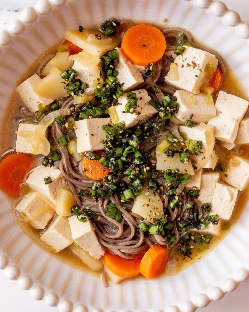 Soba with parsnips
