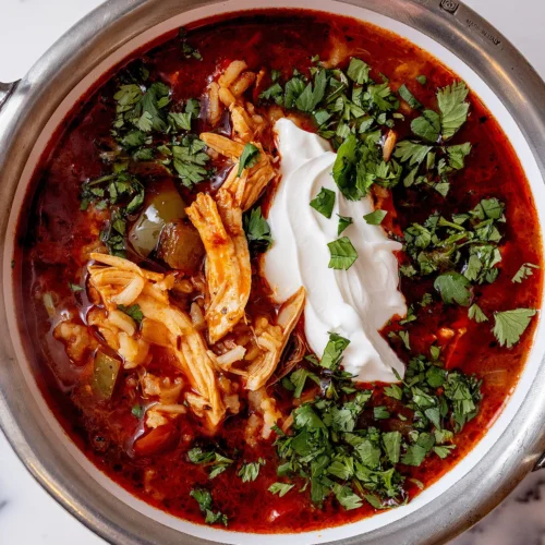 Spicy Chipotle Chicken and Rice Soup