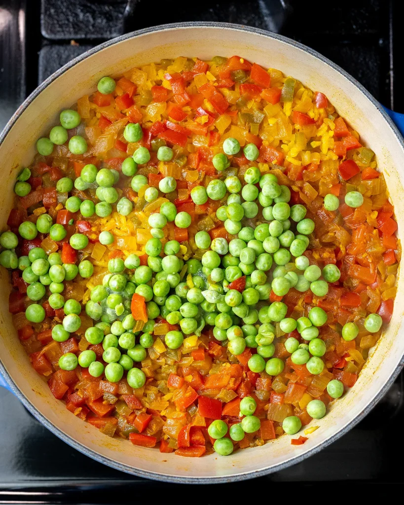 Add frozen peas