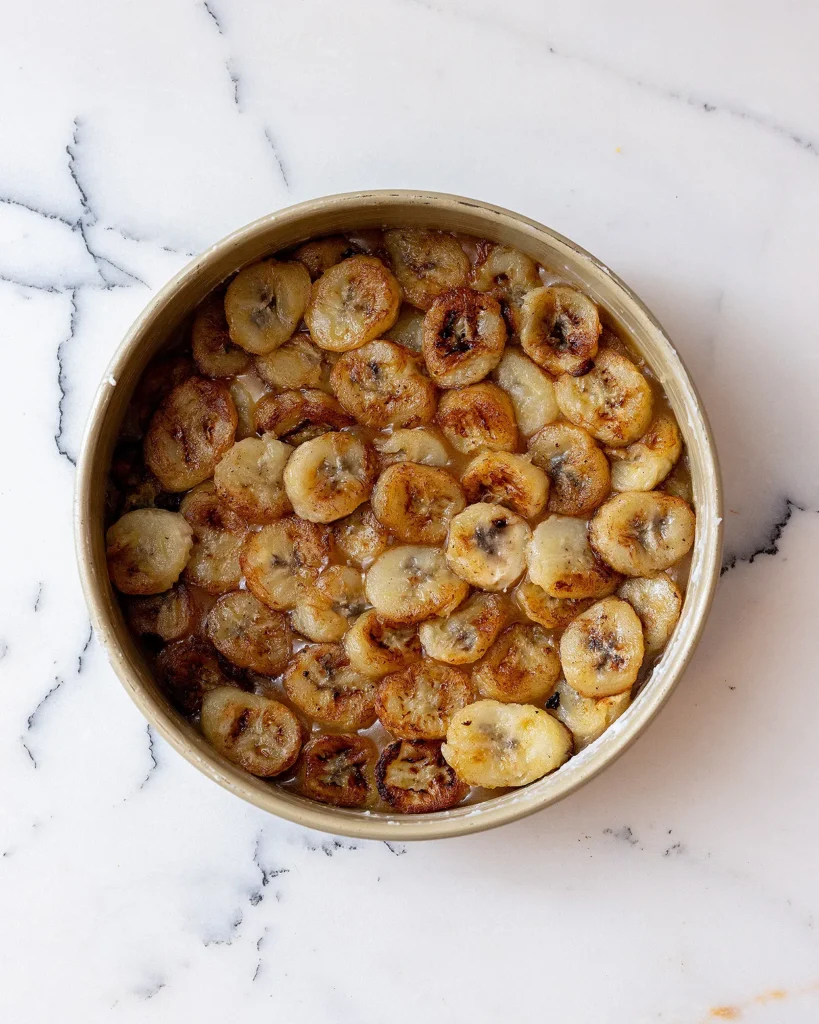 Banana layer for upside down cake