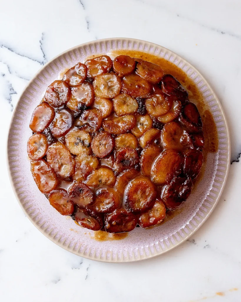 Banana upside down cake