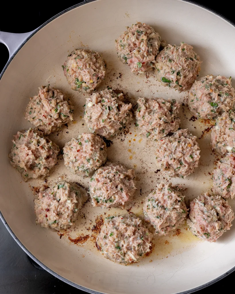 How long to fry turkey meatballs