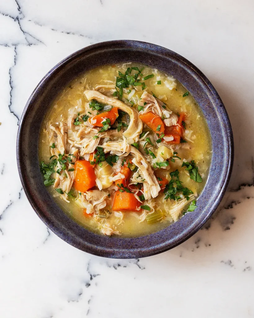 Lemon-Rosemary Chicken and Rice Soup Recipe