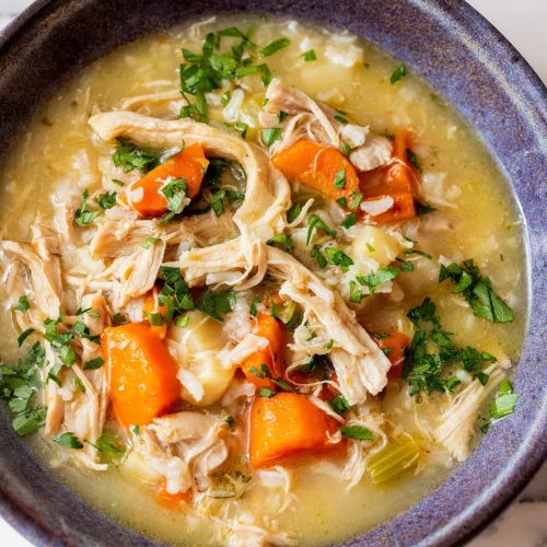Lemon rosemary chicken soup