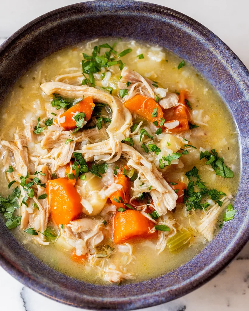 Lemon rosemary chicken soup
