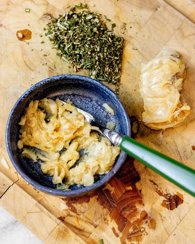 Mash the garlic