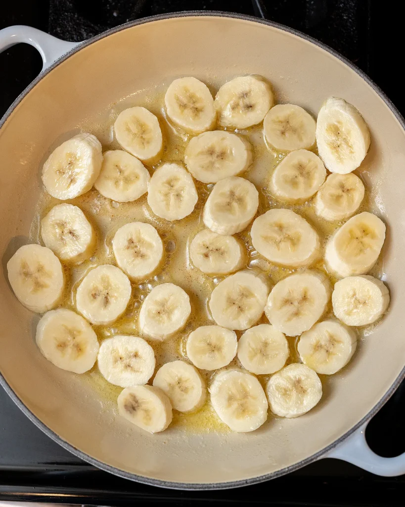 Saute bananas in butter