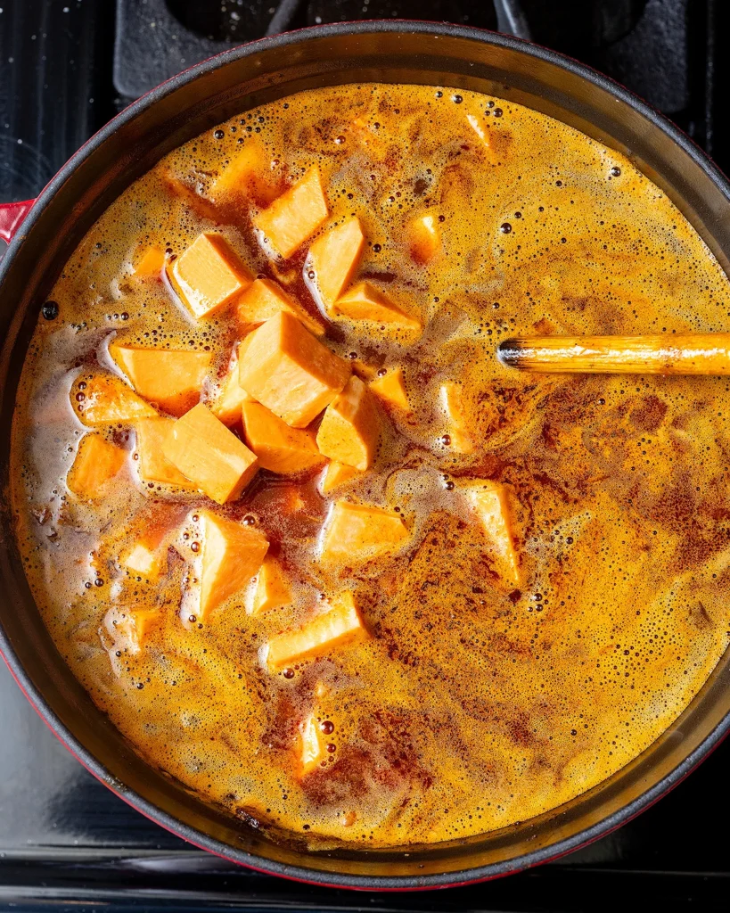 Add sweet potatoes