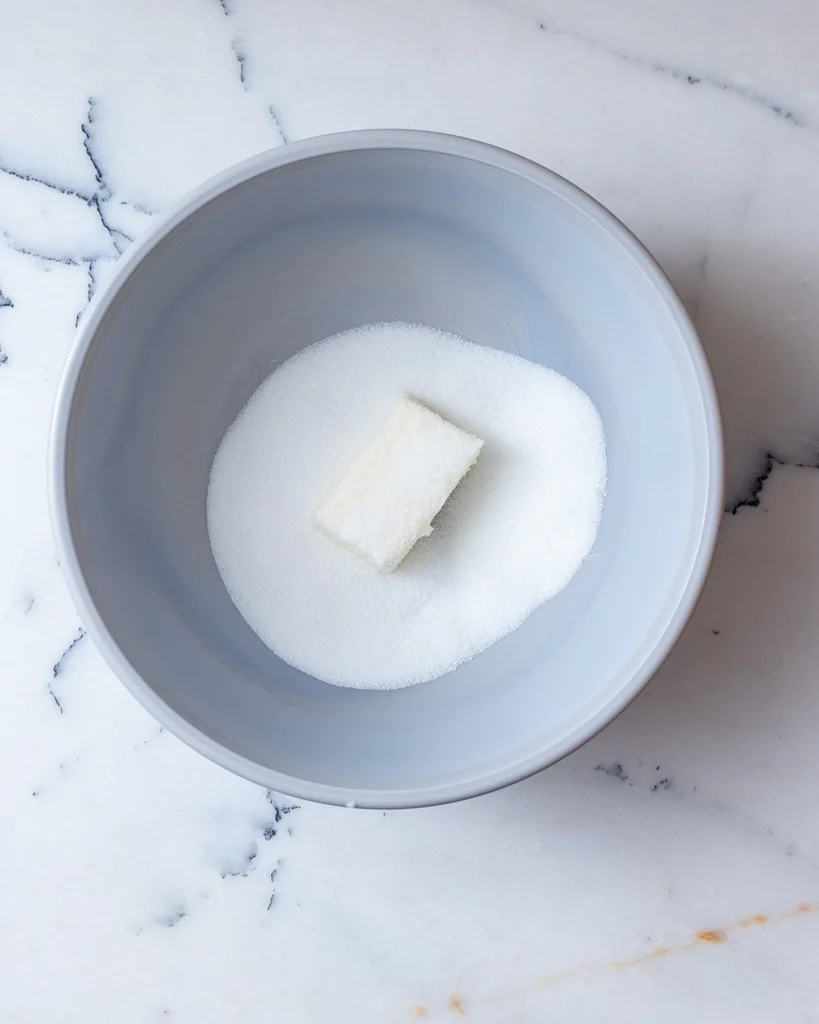 Butter and sugar for batter