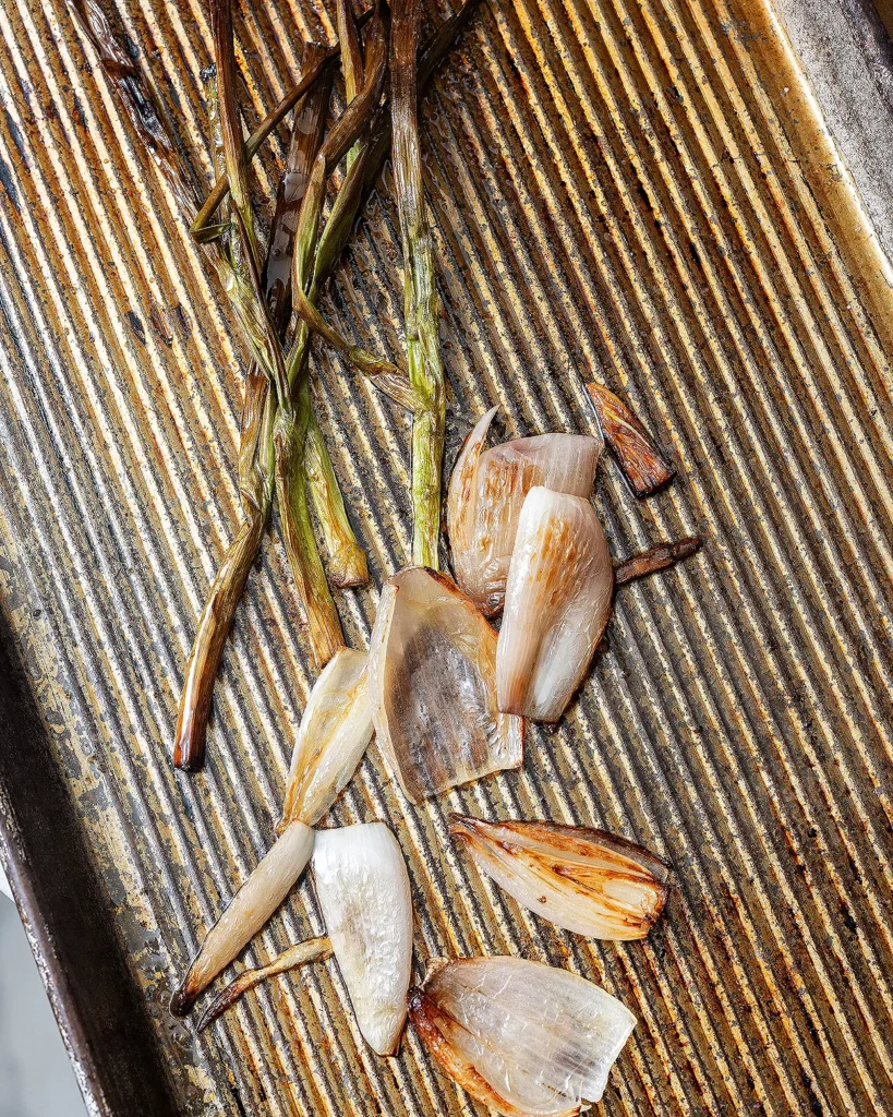 Charred scallion and shallot