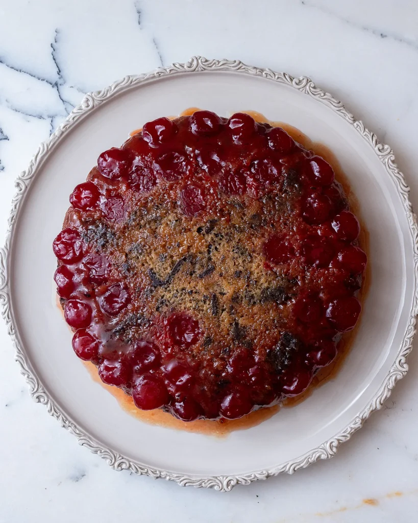 Cherry upside-down cake