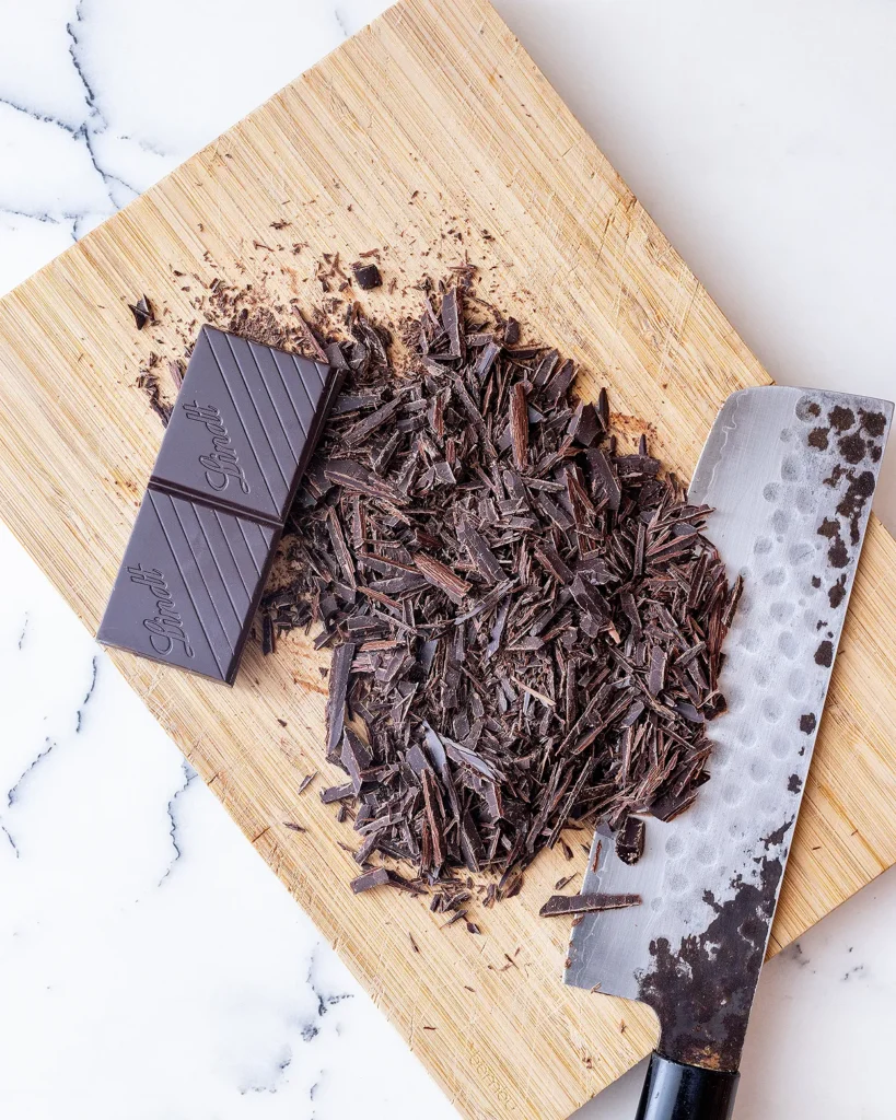 Finely chopped dark chocolate