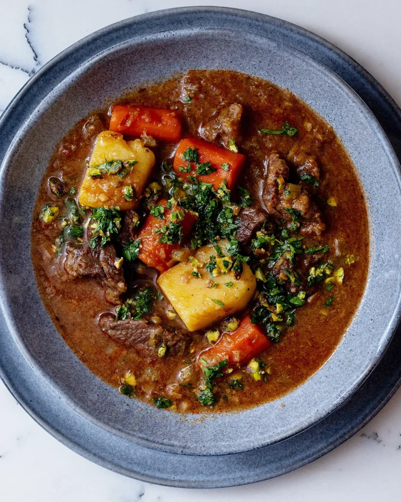 Harissa Beef and Leek Stew Recipe