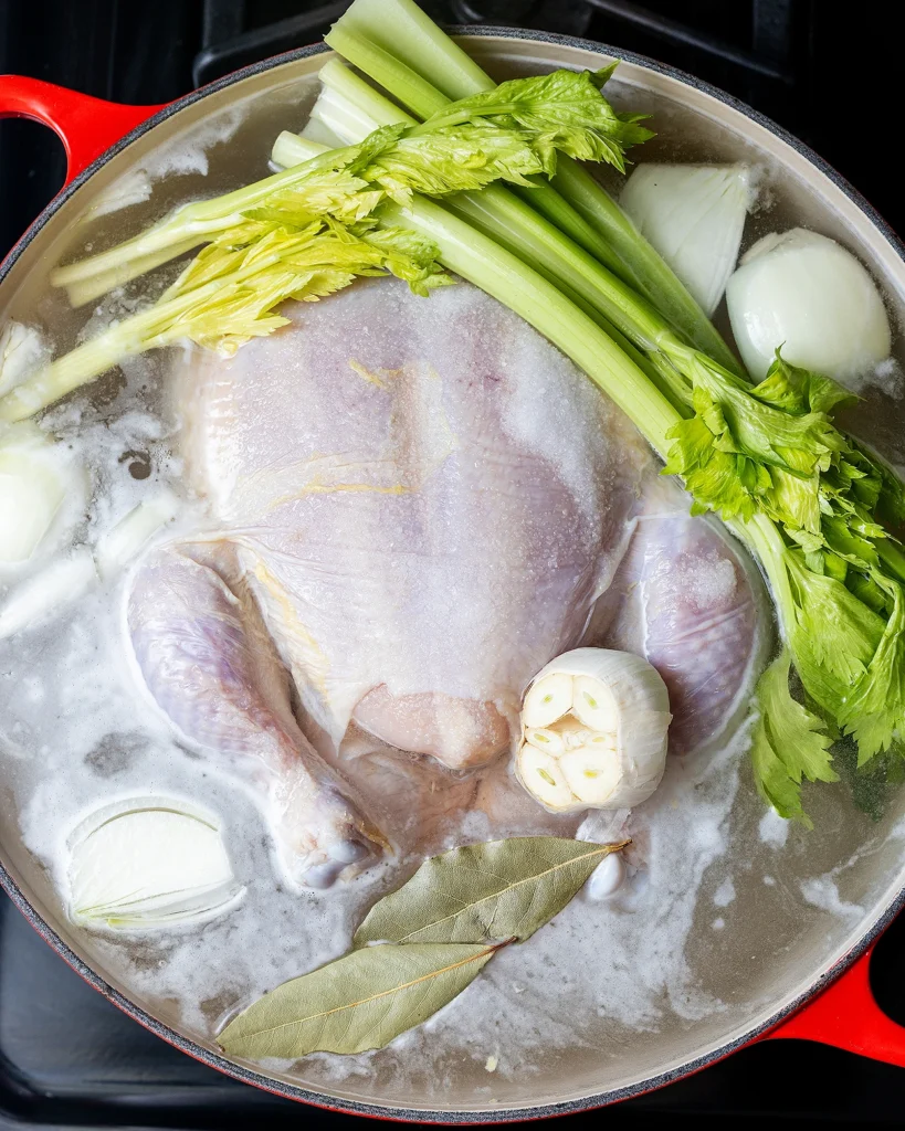 Homemade chicken broth