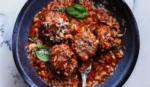 Ricotta Beef Meatballs with Orzo