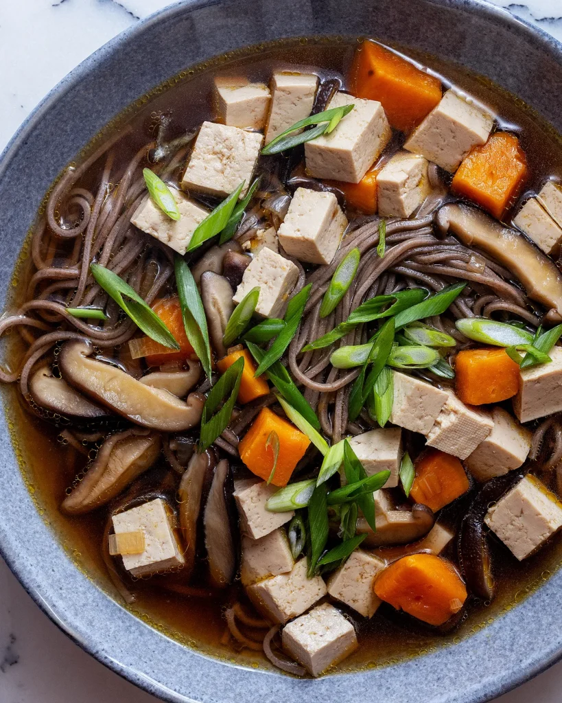 Vegan soba with tofu