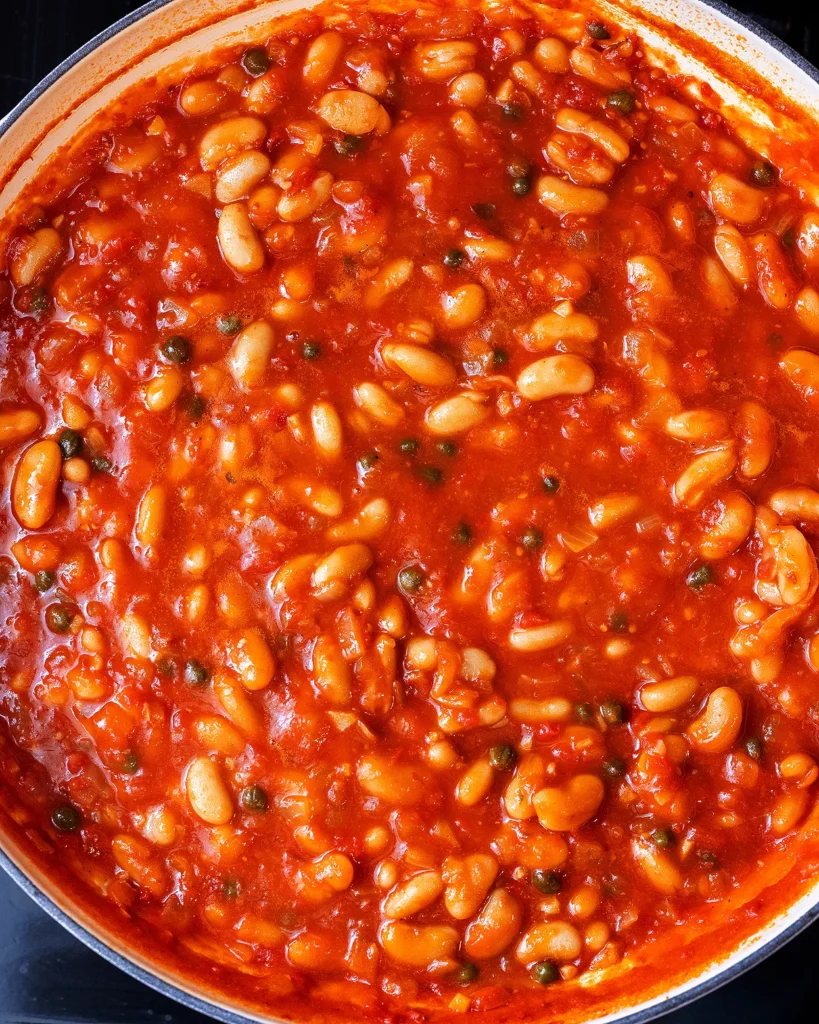 Vegan white beans with capers