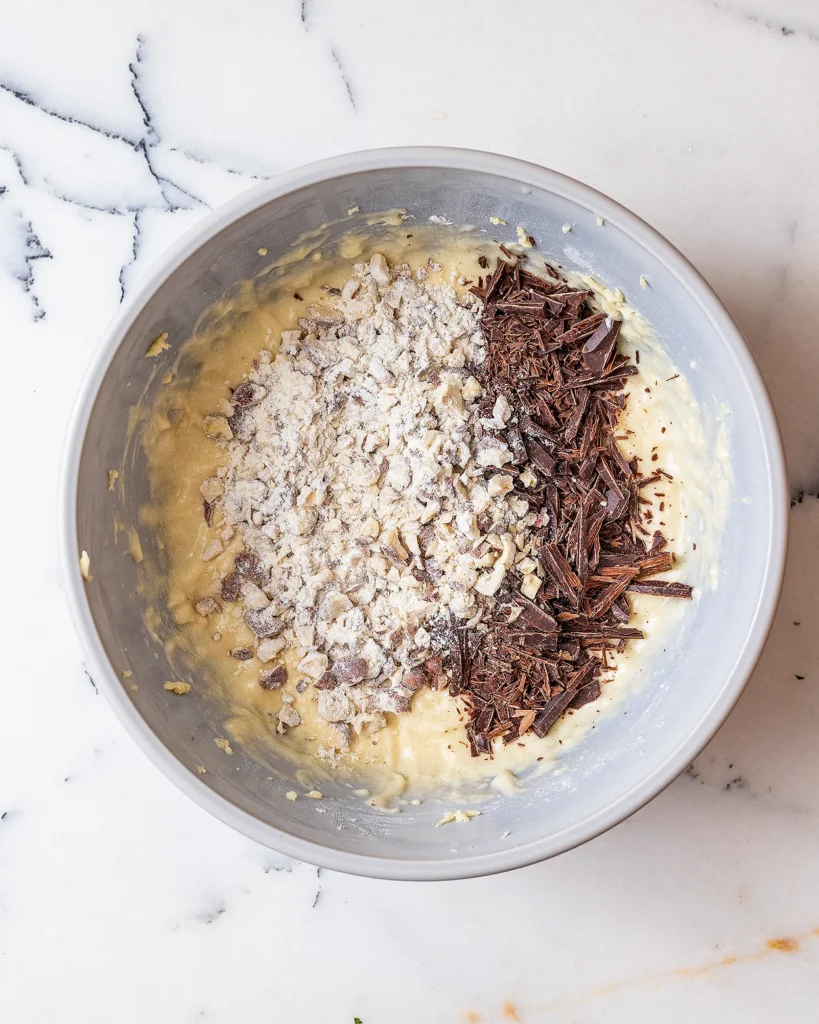Add chocolate and hazelnuts