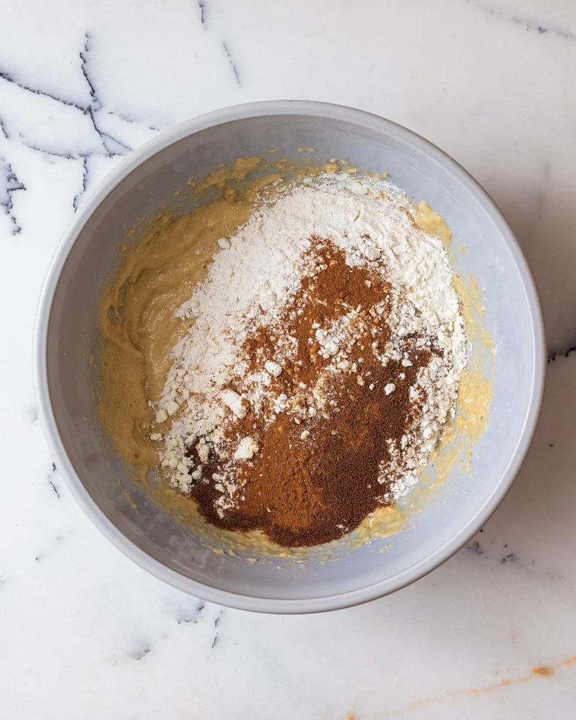 Add dry ingredients to batter