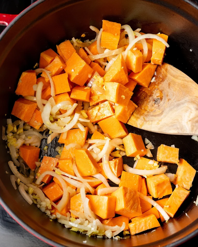 Add sweet potatoes