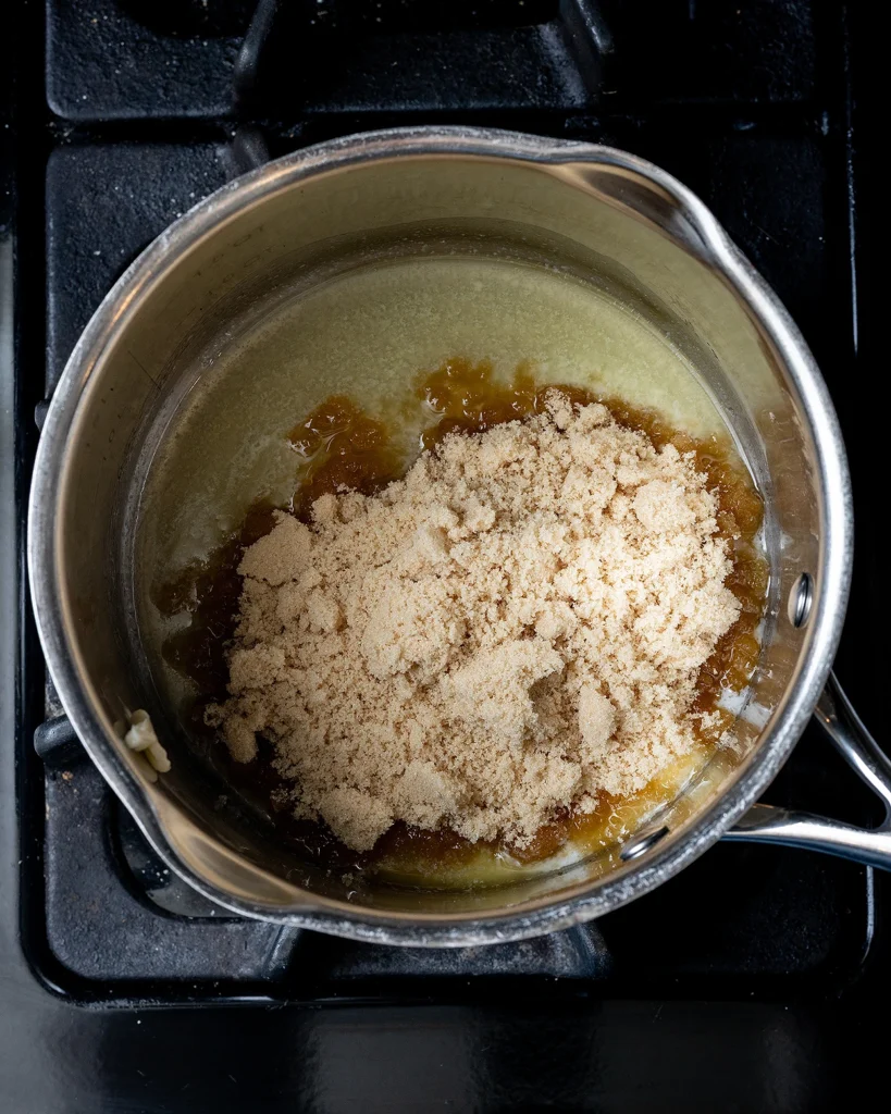 Brown sugar in butter