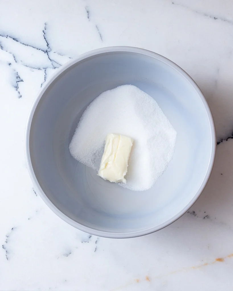 Butter and sugar for cake