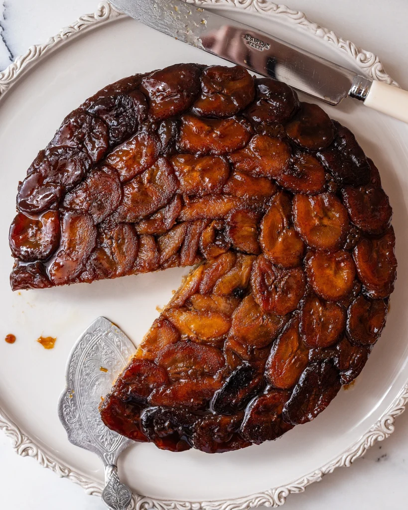 Caramelized banana upside down cake