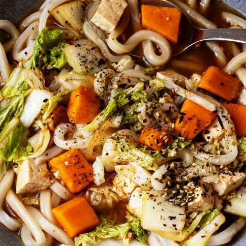 Easy udon with dashi