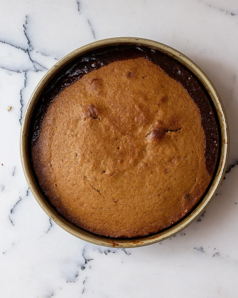 How long to baka banana upside down cake
