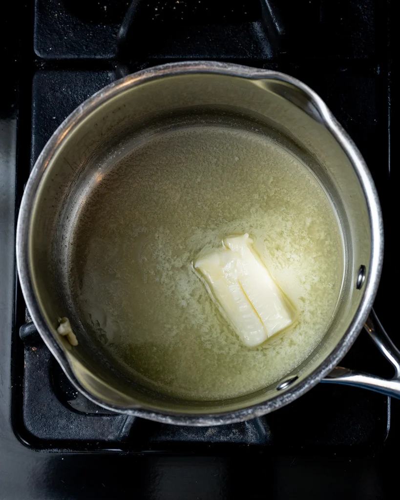 Melt butter for caramel