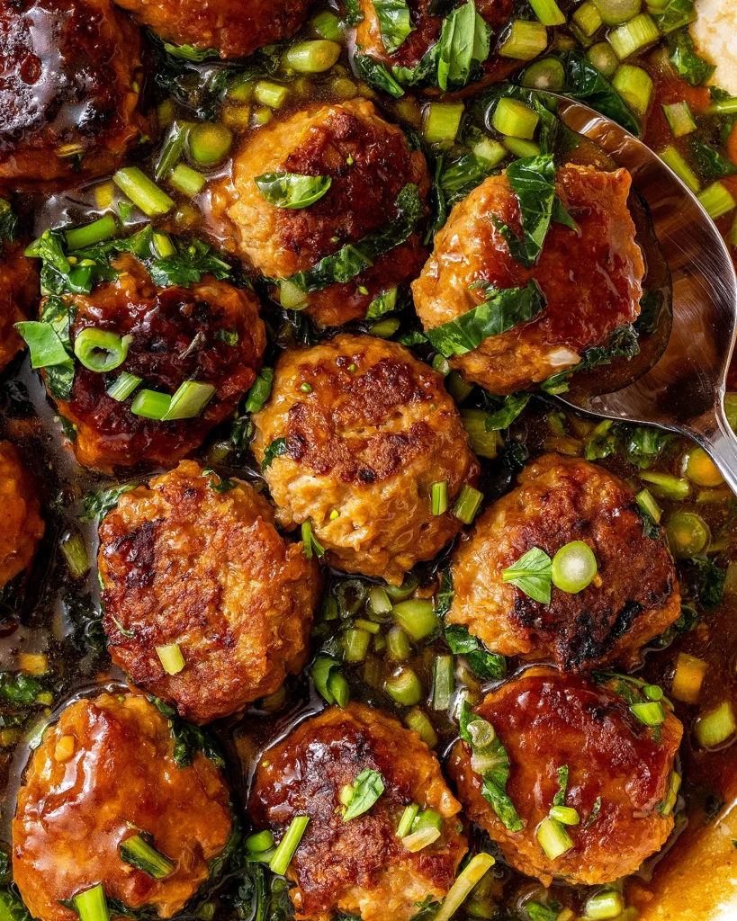 Orange Glazed Chicken Meatballs recipe