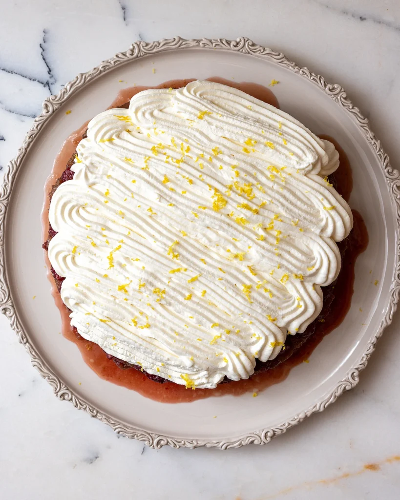 Raspberry cake with frosting