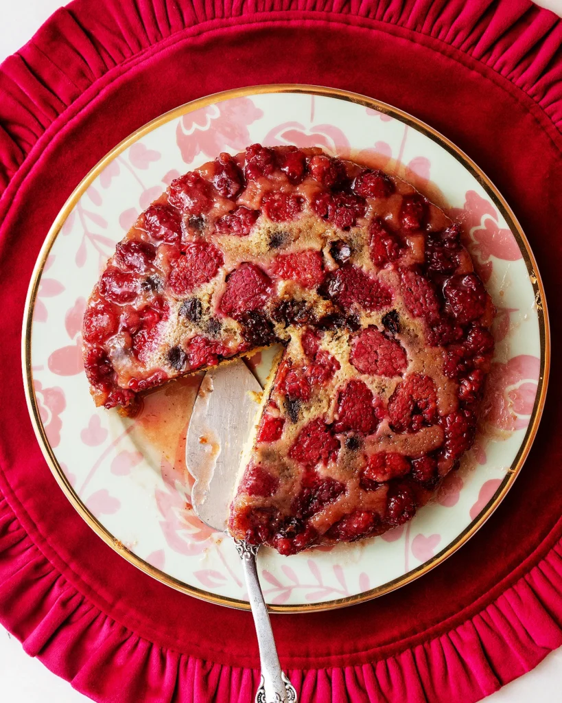 Raspberry chocolate chip cake