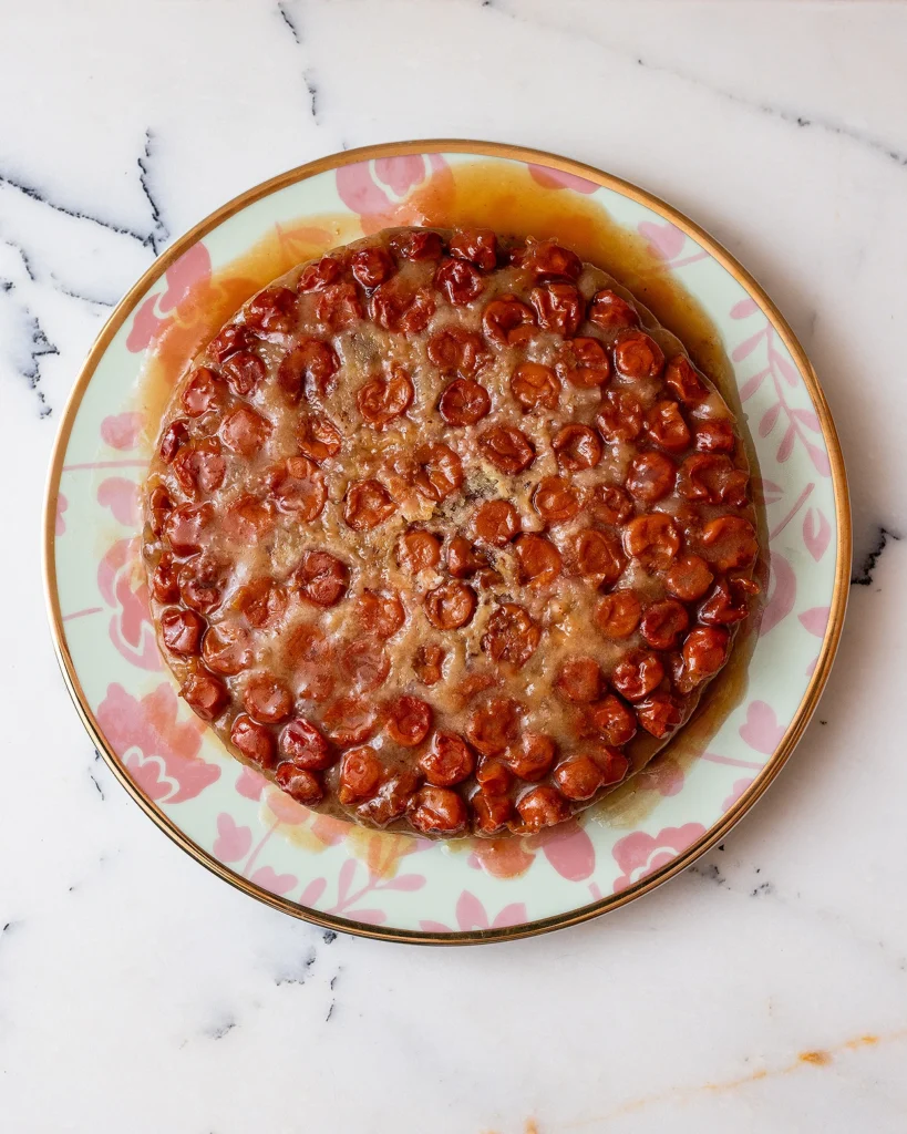 Tart cherry dessert cake