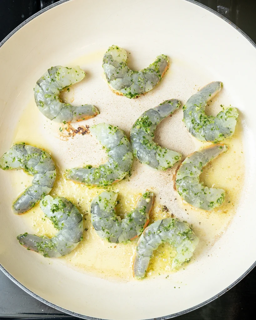 Add shrimp to skillet