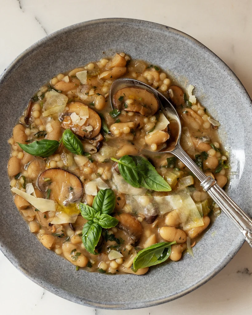 Bean and mushroom stew
