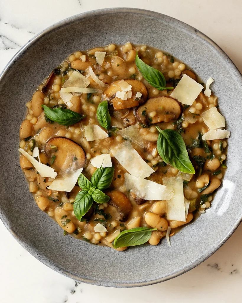 Bean stew with parmesan