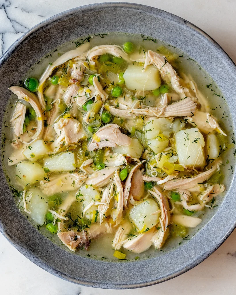 Chicken soup with dill and tarragon