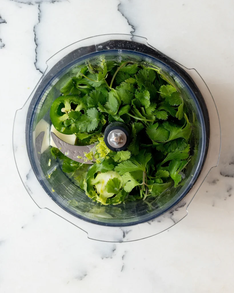 Make the lime cilantro marinade