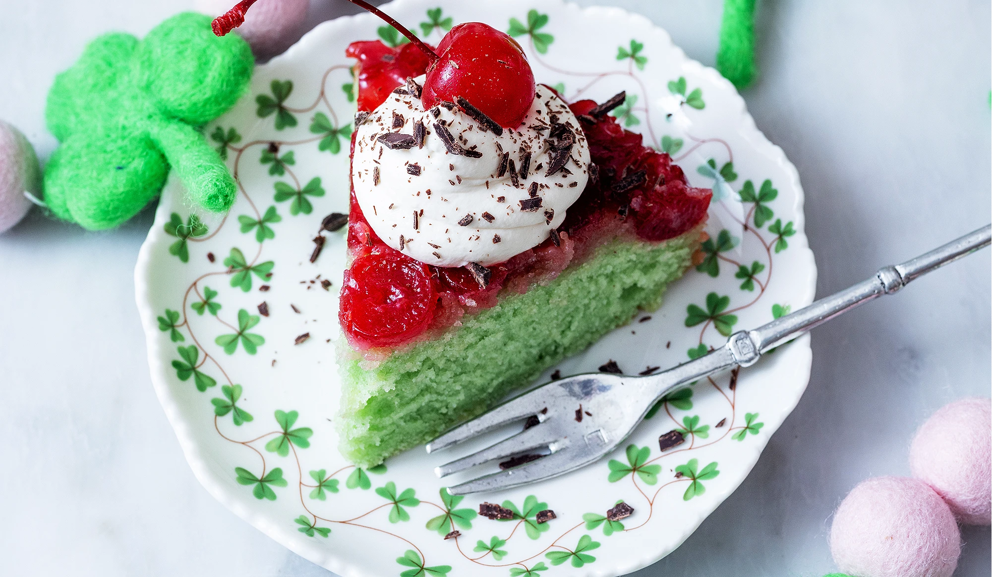 Shamrock Shake Upside-Down Cake