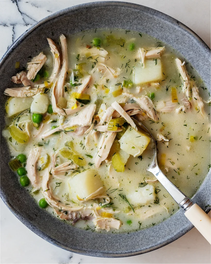 Spring chicken soup
