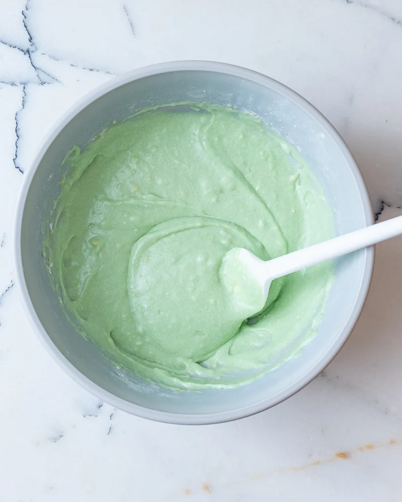 Vanilla mint cake batter