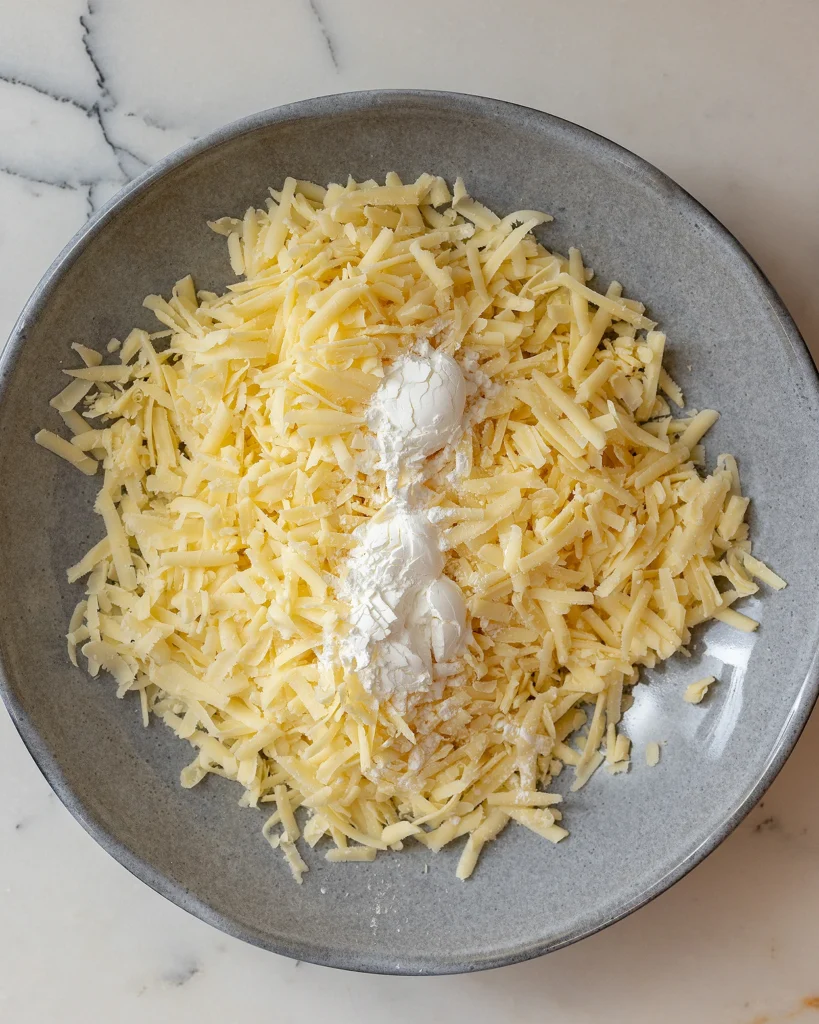 Add cornstarch to cheese